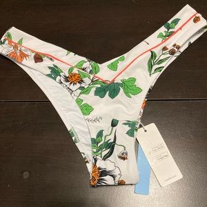 Floral print bikini bottom